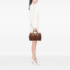 Burberry Logo Printed Canvas Boston Bag Secondhand