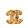 Chanel CC Quilted Gold Plated Pin Brooch Secondhand