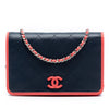 Secondhand Chanel Quilted Lambskin Color Pop CC Wallet on Chain