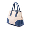Prada Small Saffiano Cuir Trimmed Canvas Double Satchel Secondhand