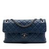Chanel Large Quilted Shiny Sheepskin Burgundy Rocks Flap Secondhand