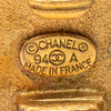 Secondhand Chanel Gold Plated Round Button Clip On Earrings