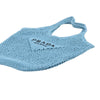 Prada Raffia Effect Crochet Logo Embroidered Shopping Tote Secondhand