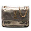 Secondhand Saint Laurent Baby Metallic Calfskin Niki Shoulder Bag