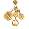 Secondhand Chanel CC Gold Plated Medallion Coin Charm Pendant Necklace