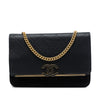 Chanel Stitched Caviar and Suede Lady Coco Wallet On Chain Secondhand