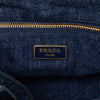 Prada Large Denim Canapa Logo Satchel Secondhand