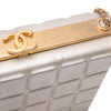 Secondhand Chanel Chocolate Bar Metallic Lambskin Frame Clutch with Chain
