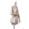 Secondhand Chanel Chocolate Bar Metallic Lambskin Frame Clutch with Chain