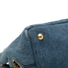 Prada Small Denim Canapa Logo Satchel Secondhand