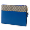 Gucci GG Supreme and Calfskin Cut Out Interlocking G Clutch Secondhand