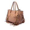 Prada Glace Calf Fringed Twin Pocket Satchel Secondhand