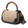 Secondhand Gucci Medium Diamante Canvas New Bamboo Satchel