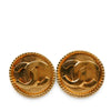 Secondhand Chanel CC Gold Plated Round Clip On Earrings