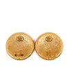 Secondhand Chanel CC Gold Plated Round Clip On Earrings
