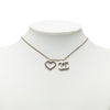 Chanel CC Brass Heart Pendant Necklace Secondhand