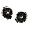 Secondhand Hermès Palladium Plated Enamel Cage dH Cube Push Back Earrings