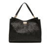 Ferragamo Gancini Embossed Calfskin Trifolio Tote Secondhand