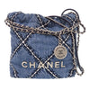 Chanel Mini Denim Stitched 22 Handbag Secondhand