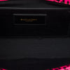 Saint Laurent Leather Leopard Print Monogram Cassandre Clutch Secondhand