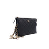 Secondhand Chanel CC Quilted Lambskin Coco Charms Chain Wristlet Pouch