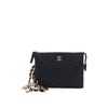 Secondhand Chanel CC Quilted Lambskin Coco Charms Chain Wristlet Pouch