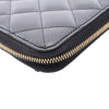 Chanel CC Quilted Caviar Zip Around Wallet Secondhand