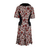 Secondhand Louis Vuitton Red Black Floral Printed Dress - '10s