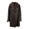Secondhand Dolce & Gabbana Long Leather Jacket with Fur - '00s