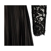 Secondhand Valentino Pleated Leather and Lace Dress - '10s