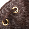 Secondhand Fendi Vintage Brown Leather Zodiac Medallion Bucket Bag - '90s