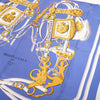 Secondhand Hermès “Brides De Gala” Blue, White & Gold Silk Carré 90 Scarf