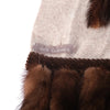 Secondhand Collection Privée Beige Cashmere Mink Fur-Trim Scarf