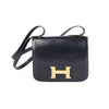 Second hand Hermès Black Box Calfskin Constance 18 Shoulder Bag