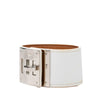 Hermès Epsom and Palladium Plated Kelly Dog Cuff Bracelet Secondhand
