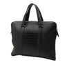 Ferragamo Gancini Embossed Leather Trimmed Business Bag Secondhand