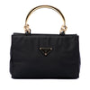 Prada Tessuto Metal Handle Bag Secondhand
