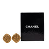 Chanel CC Gold Plated Diamond Clip On Earrings Secondhand