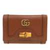 Gucci Grained Calfskin Diana Bamboo Compact Wallet Secondhand