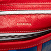 Balenciaga Large Lambskin Striped Barbes Z Pouch Secondhand