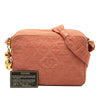 Secondhand Chanel CC Quilted Linen Double Zip Camera Bag