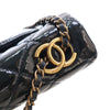 Chanel Paris Salzburg Medium Patent and Goatskin CC Eyelet Flap Secondhand