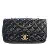 Chanel Paris Salzburg Medium Patent and Goatskin CC Eyelet Flap Secondhand