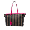 Fendi Medium Pequin Canvas Roll Tote Secondhand
