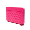 Secondhand Chanel Large Quilted Lambskin Zip Around Organizer Clutch
