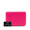 Secondhand Chanel Large Quilted Lambskin Zip Around Organizer Clutch