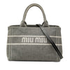 Miu Miu Small Denim Logo Satchel Secondhand