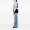 Secondhand Prada Saffiano Trimmed Tessuto Buckle Messenger Bag