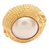 Chanel CC Gold Plated Faux Pearl Clip On Earrings Secondhand