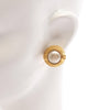 Chanel CC Gold Plated Faux Pearl Clip On Earrings Secondhand